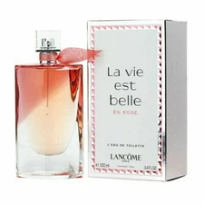 Lancome La Vie  Est Belle En Rose L'Eau de Toilette Spray 3.4 Fl Oz 100ml