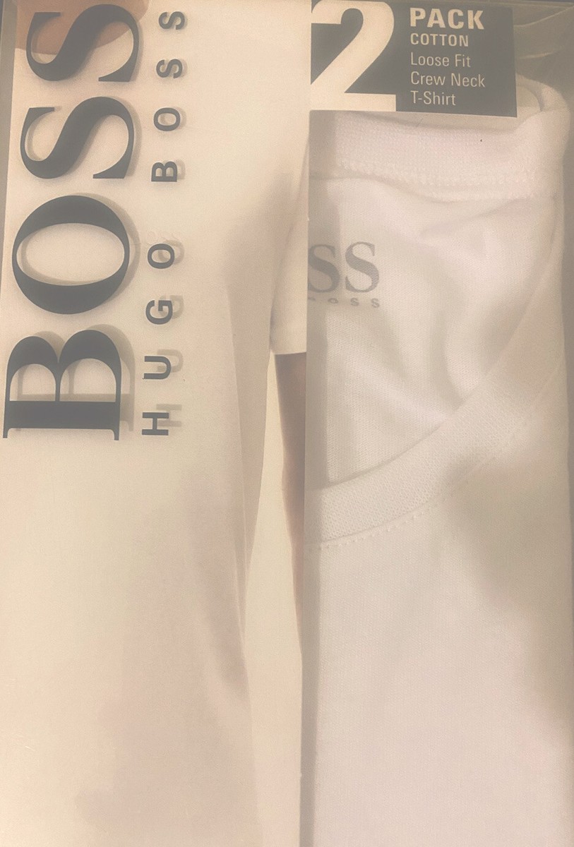 Hugo Boss T-shirt Pack Size Medium White Brand New Lose