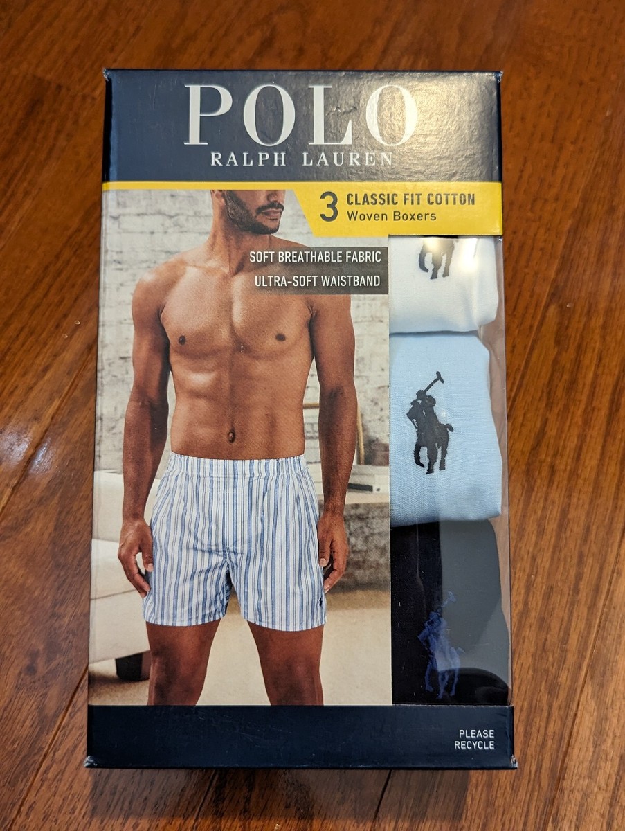 Polo Ralph Lauren Three Pack Classic Fit Cotton Woven Boxers