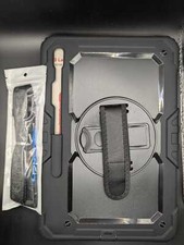 Rugged Case for Galaxy Tab S7 FE/S8 12.4" - Black - Stand, Strap, S Pen Holder
