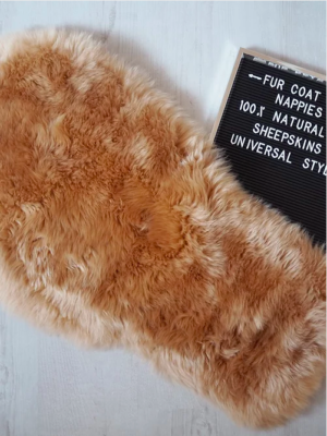 Caramel 100% Natural, UK Sheepskin Universal Pram Buggy Seat Carrycot Liner