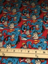 Camelot - Superman Man of Steel Crowd - Cotton Fabric #2400703 bt 1/2 yd