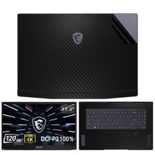 Carbon Vinyl Laptop Sticker Skin Decal Cover for MSI Stealth GS77 12UGS 17.3"