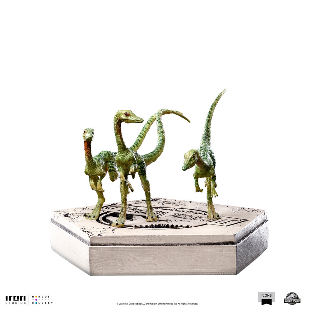 Compsognathus Jurassic World Icons, mini dinosaure décoratif pour vitrine de collectionneur