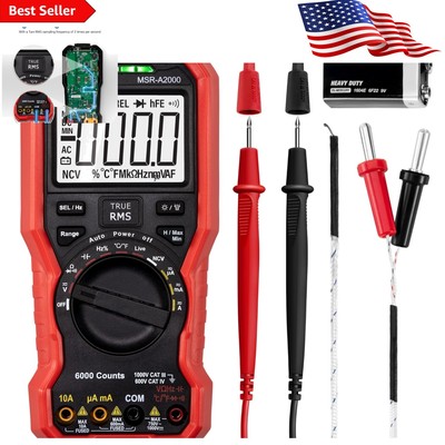 Digital Multimeter TRMS 6000 Counts AC DC Current Voltage Meter Versatile Tester