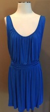 Coli M Sleeveless Jersey Electric Blue Tank Dress W Scoop Neckline