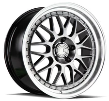 19x8.5  +35 Aodhan AH02 5x120 Flow Forged Hyper Black Mach Lip Wheels (Set of 4)