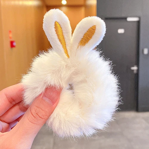 2X Plüsch Haargummi Hase Kaninchen Rabbit Mädchen Haarschmuck 15 Farben - Bild 10 von 21