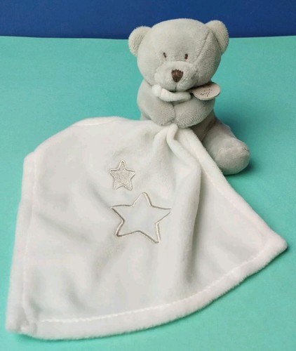 BABY NAT - Peluche Lapin avec Doudou Mouchoir - 15 cm - Gris - Idée