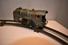 Vintage Haji 2315 Santa Fe Litho Battery Train Tin Toy Japan Locomotive Track "