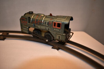 Vintage Haji 2315 Santa Fe Litho Battery Train Tin Toy Japan Locomotive Track ''