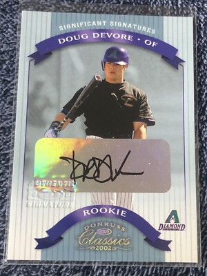 2002 Donruss Classics Significant Signatures /500 Doug DeVore Rookie Auto RC