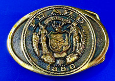 Idaho Estoperpecua State Seal Commemorative Belt Buckle 1978 First Security Corp