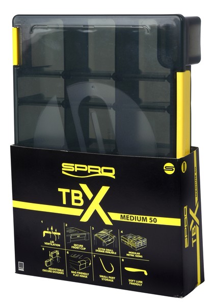 Spro TBX Tackle Box M50 Darkhigh End ZubehöRbox 25X17,5X5Cm NEW-image
