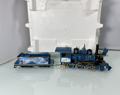 Hawthorne Village Disney Mickey Mouse Blue Steam Locomotive Tender Set  On30