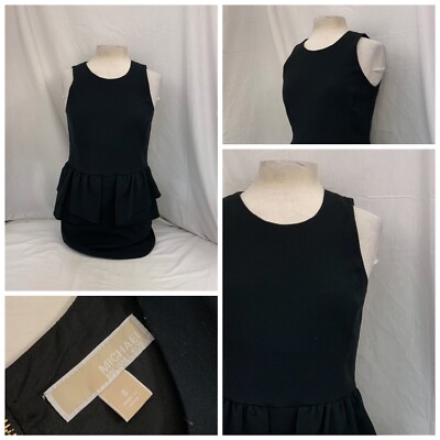 michael kors peplum dress MICHAEL KORS Black Peplum Dress (SIZE 6)