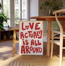 Listing image for Canvas Wall Art LOVE ACTUALLY Movie Memorabilia 12 x 16 508