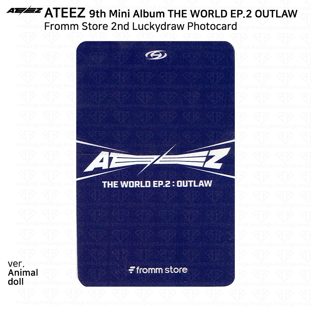 ホンジュン ATEEZ OUTLAW Fromm store ラキドロ トレカ ATEEZ THE WORLD EP.2 OUTLAW Fromm Store 2nd Lucky Draw