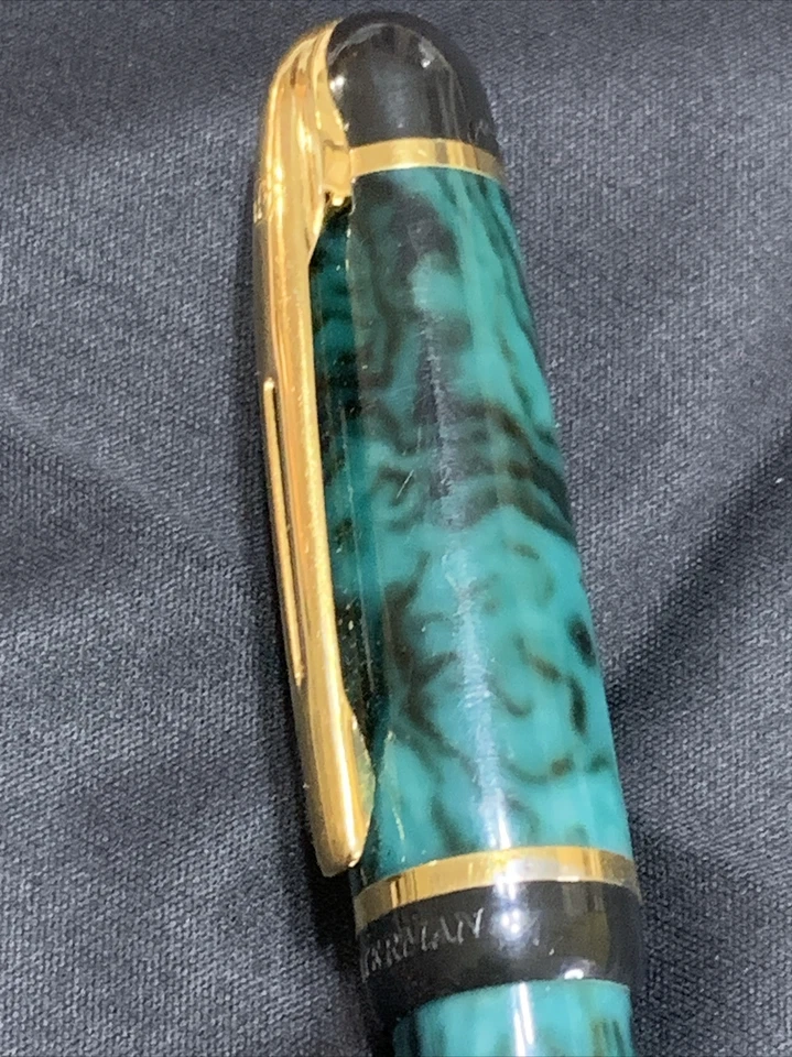 Waterman Phileas Fountain Pen Marbled Green As Is Unknown If It Works - Image 4 of 4