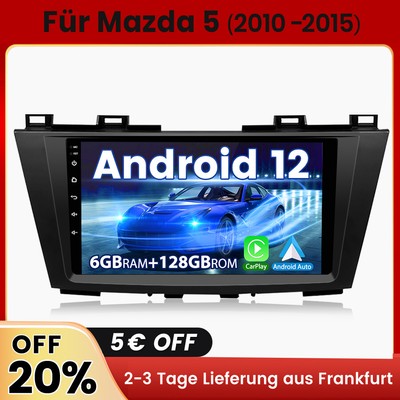 9''Android 12.0 Radio USB RDS GPS WIFI DAB FÜR Mazda 5 2010-2015 6+128G CarPlay