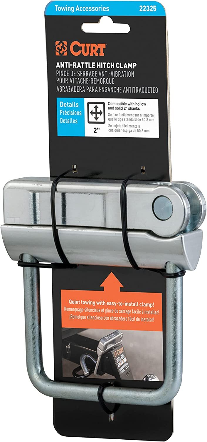 CURT 22325 NoTool AntiRattle Hitch Clamp Tightener for 2Inch