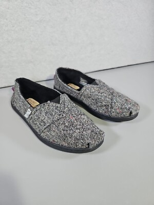 Womens Bobs Bliss Memory Foam Soles Size 8US  Great Condition Grey With Sparkly 