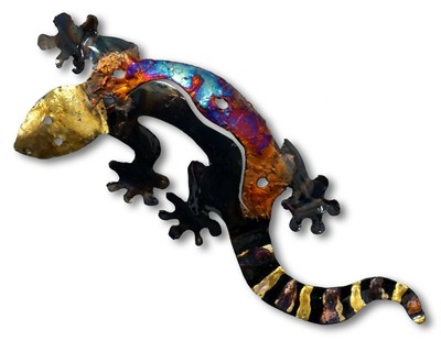 Copper Gecko Mexican Metal Wall Art Southwest Iron Lizard Desert Tropical Ebay