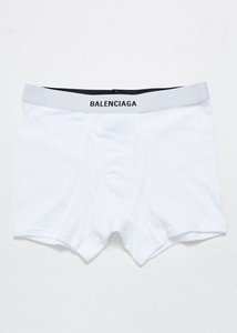 Buy Balenciaga Logo-Embroidered Boxer Briefs - Black at Goxip