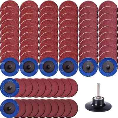 51x 2 inch Roll Lock Die Grinder Quick Change Sanding Disc 36 60 80 120 240 Grit