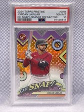 Jordan Lawlar 2024 Topps Pristine Oh Snap SP Rookie Orange 01/25 PSA 10
