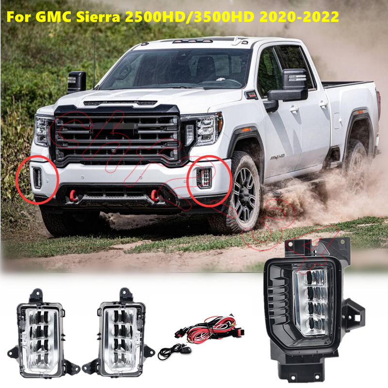 For GMC Sierra 2500/3500 20202022 HD DRL LED daytime running lights