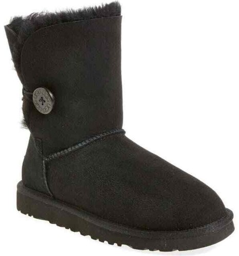 Ugg 5803 Bailey Button Black Wool Ankle 
