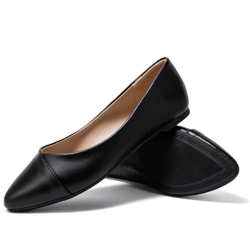 Damen-Ballerinas klassische runde Zehenpartie Anzugschuhe lässig bequem - Bild 17 von 32