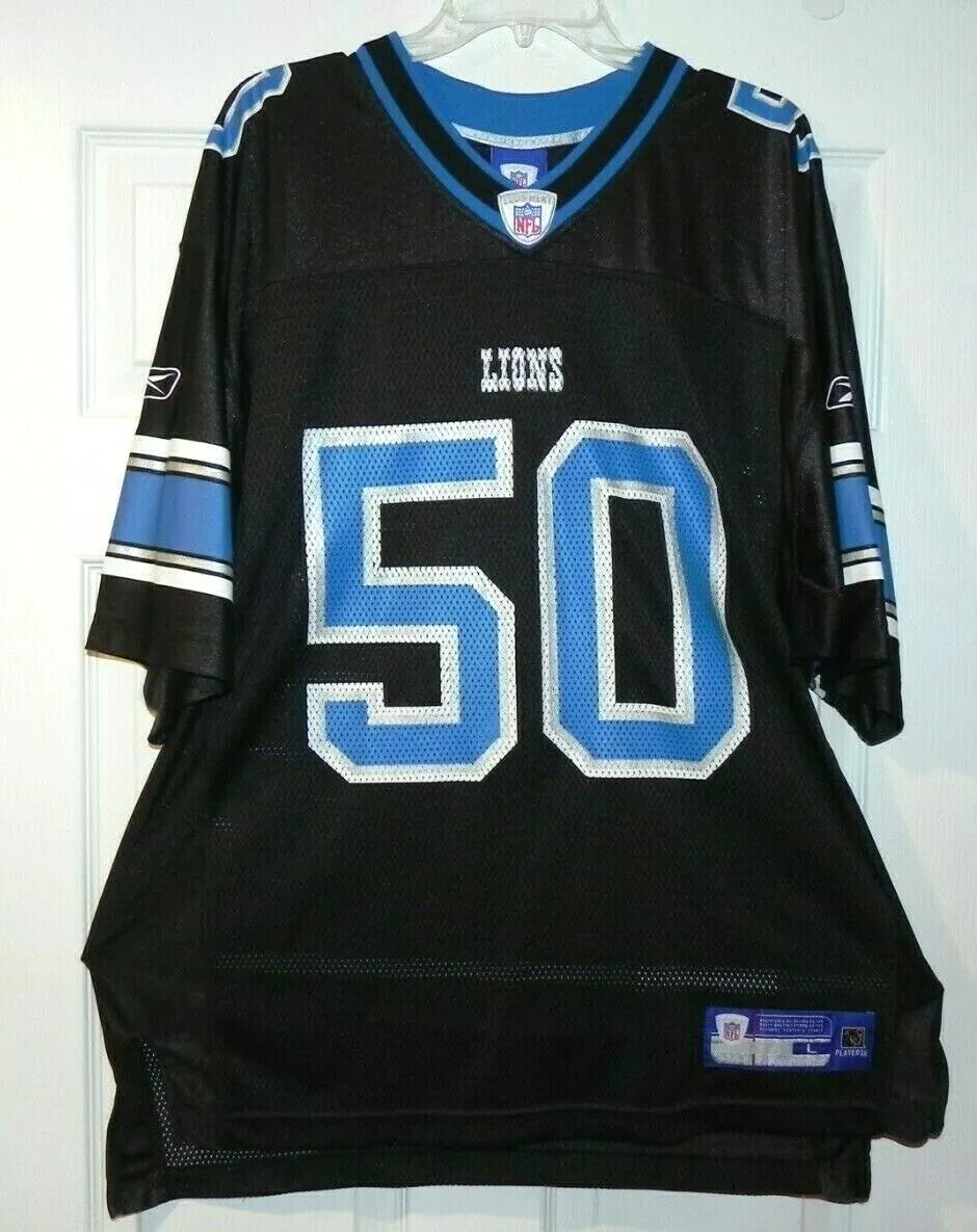 ERNIE SIMS DETROIT LIONS BLACK Reebok On Field Jersey Size L - Free  Shipping!