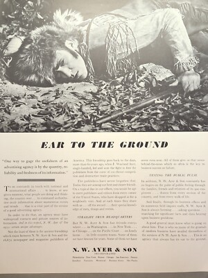N. W. Ayer & Son Davy Crocket Buckskin Skin Cap Scout Ear Vintage Print Ad 1937