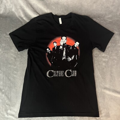 Boy George Culture Club Shirt Adult Medium Black Concert T Shirt Grunge Emo Rock