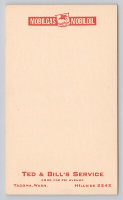#ad #ad Ted amp; Bill#x27;s Service Mobile Gas and Oil Pacific Ave Tacoma Washington Postcard $14.99