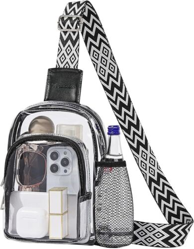 Clear Bag for Stadium Events, Clear Bag Purses for Women Crossbody Transparent,