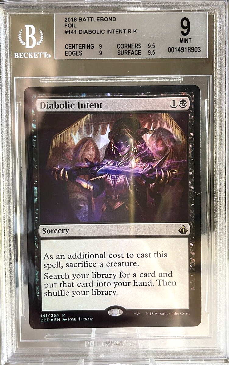 MTG Battlebond Diabolic Intent Foil - BGS 9 - Magic The Gathering