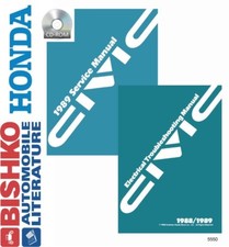 1989 Honda Civic Shop Service Repair Manual CD Engine Drivetrain Electrical OEM