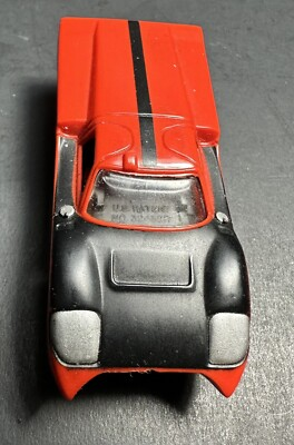 #ad #ad NEW MINT Aurora Thunder jet FORD J CAR Red W Black Hood HO Slot Car Runs $68.99