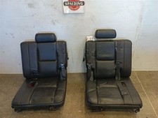 07-14 Gm Suv 3rd Third Row Black Leather Split Bench Seat Oem 10415644