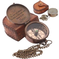 Compass   Brass Directional Vintage Compass Engraved with  Find Your