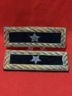 Pair Of Civil War 1 Star Brigadier General Bullion Shoulder Boards Straps