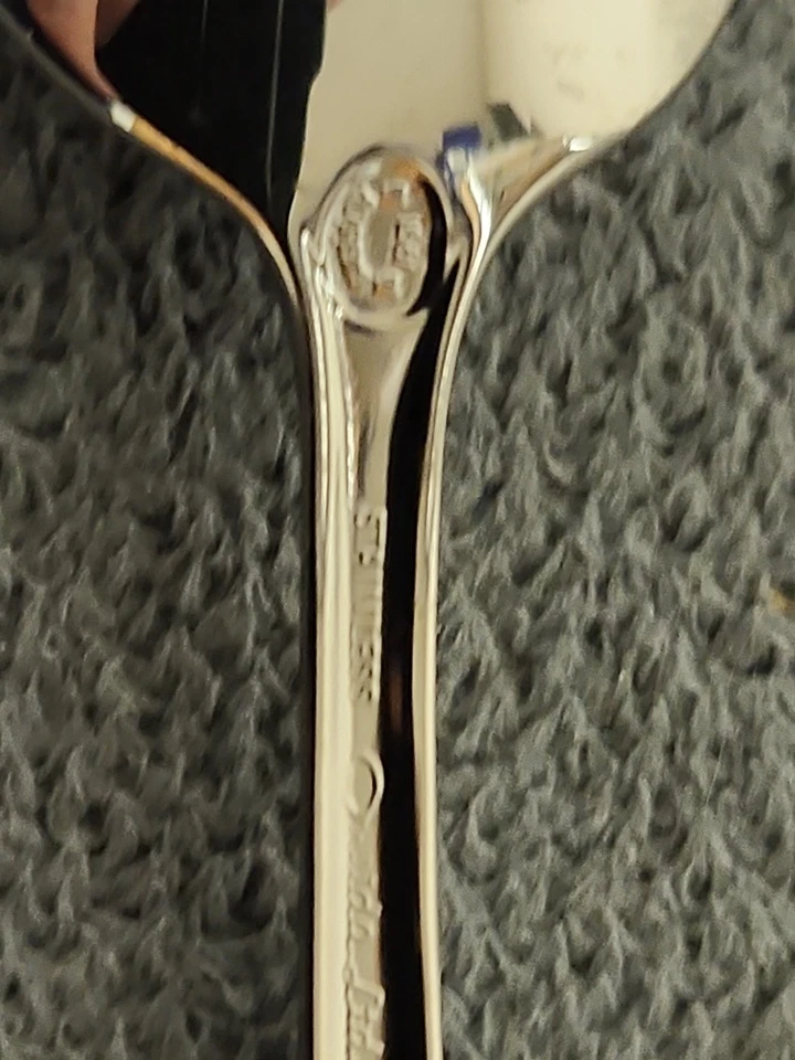 CONJUNTO 6 colheres serrilhadas de toranja Oneida AMERICAN ARTISTRY aço inoxidável brilhante - Imagem 4 de 4