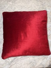 Pier 1 One Imports Throw Pillow Down Red Velvet Feel Decor Cherry Red Flawed