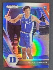 2021 Panini Prizm Draft Picks #10b Jalen Johnson Red White Blue