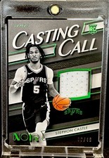 Stephon Castle RC 2024-25 Panini Noir Patch Green Holo Casting Call CCM-STH 6/49