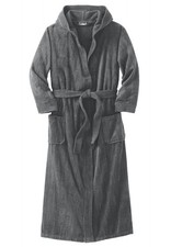KingSize Men's Big  Tall Tall Terry Velour Hooded Maxi Robe