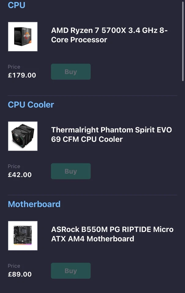 Gaming PC Ryzen 5700x Radeon 6800 16GB 32GB RAM - Image 2 of 4